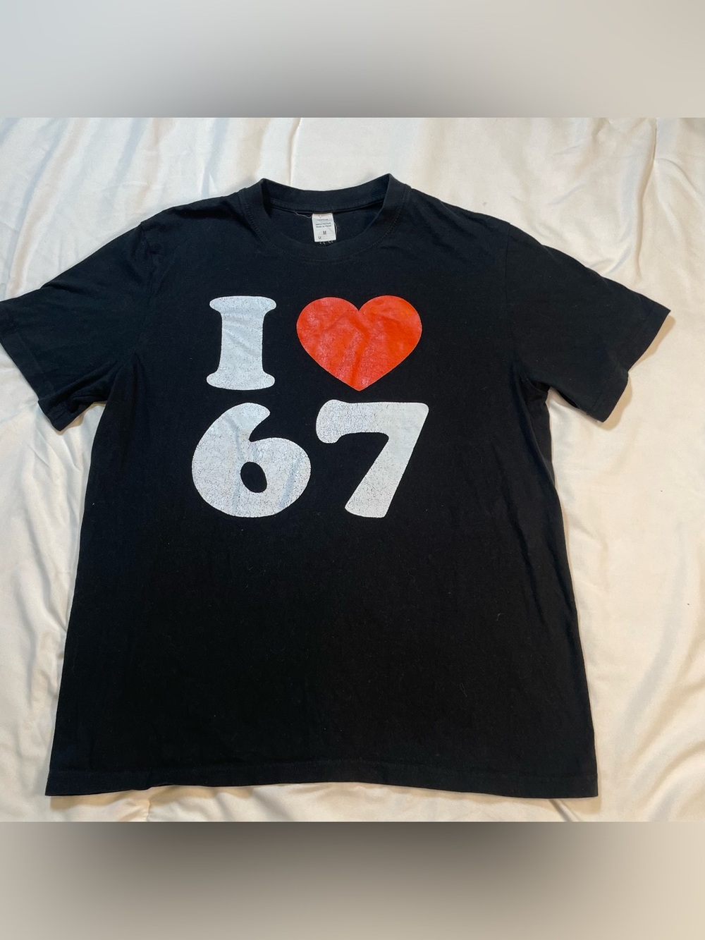 I ❤️ 67 Viral TikTok Meme Graphic Tee | Men’s Medium | Black | Gen Z Streetwear